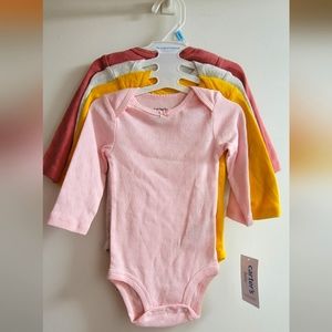 NWT - Carter's Girls 4-pc Bodysuit Long Sleeve - NWT